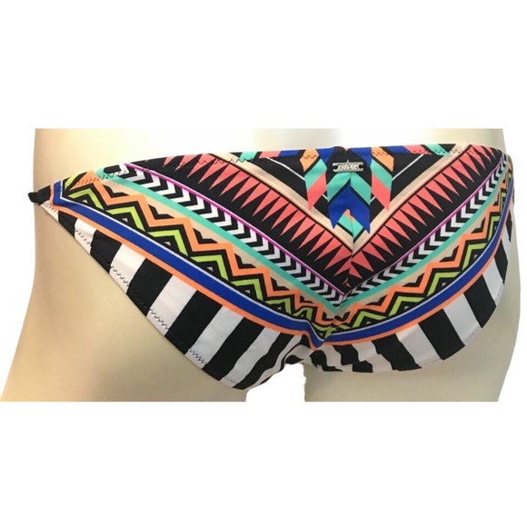 Victoria's Secret PINK Aztec Tribal Geo String Sides Swim Bottom S - Picture 2 of 2